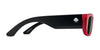 SPY GENRE Sunglasses | Size 54 / Translucent Aqua Matte Black / Happy Gray with Purple Spectra Mirror