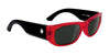 SPY GENRE Sunglasses | Size 54 / Translucent Aqua Matte Black / Happy Gray with Purple Spectra Mirror