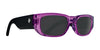SPY GENRE Sunglasses | Size 54 / Translucent Magenta Matte Black / Happy Gray