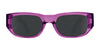 SPY GENRE Sunglasses | Size 54 / Translucent Aqua Matte Black / Happy Gray with Purple Spectra Mirror
