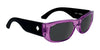SPY GENRE Sunglasses | Size 54 / Translucent Aqua Matte Black / Happy Gray with Purple Spectra Mirror