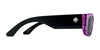 SPY GENRE Sunglasses | Size 54 / Translucent Aqua Matte Black / Happy Gray with Purple Spectra Mirror