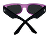 SPY GENRE Sunglasses | Size 54 / Translucent Aqua Matte Black / Happy Gray with Purple Spectra Mirror
