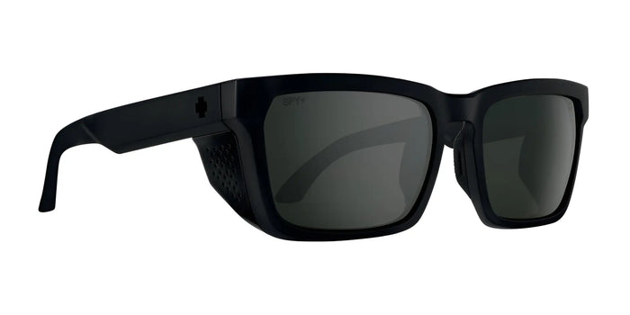 SPY HELM Tech Sunglasses | Size 57 / Black Matte / Happy Gray Green with Black Spectra Mirror