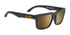 SPY HELM Sunglasses | Size 57 / Black Soft Matte / Happy Gray Green