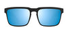 SPY HELM Sunglasses | Size 57 / Black Soft Matte / Happy Gray Green