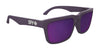 SPY HELM Sunglasses | Size 57 / Black Soft Matte / Happy Gray Green