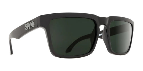 SPY HELM Sunglasses / Size 57 / Black Soft Matte / Happy Gray Green