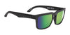 SPY HELM Sunglasses | Size 57 / Black Soft Matte / Happy Gray Green