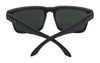 SPY HELM Sunglasses | Size 57 / Black Soft Matte / Happy Gray Green