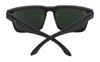 SPY HELM Sunglasses | Size 57 / Black Soft Matte / Happy Gray Green