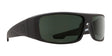 The SPY LOGAN Sunglasses in Black Soft Matte feature dark lenses, wide arms, a cross logo on the left temple, and lightweight Grilamid® construction for durability. Size 61.