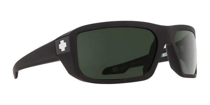 SPY MCCOY Sunglasses | Size 63 / Soft Matte Black / Happy Gray Green