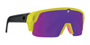 SPY MONOLITH 50/50 Sunglasses | Size 142 / Matte Neon Yellow / Happy Bronze with purple Spectra Mirror