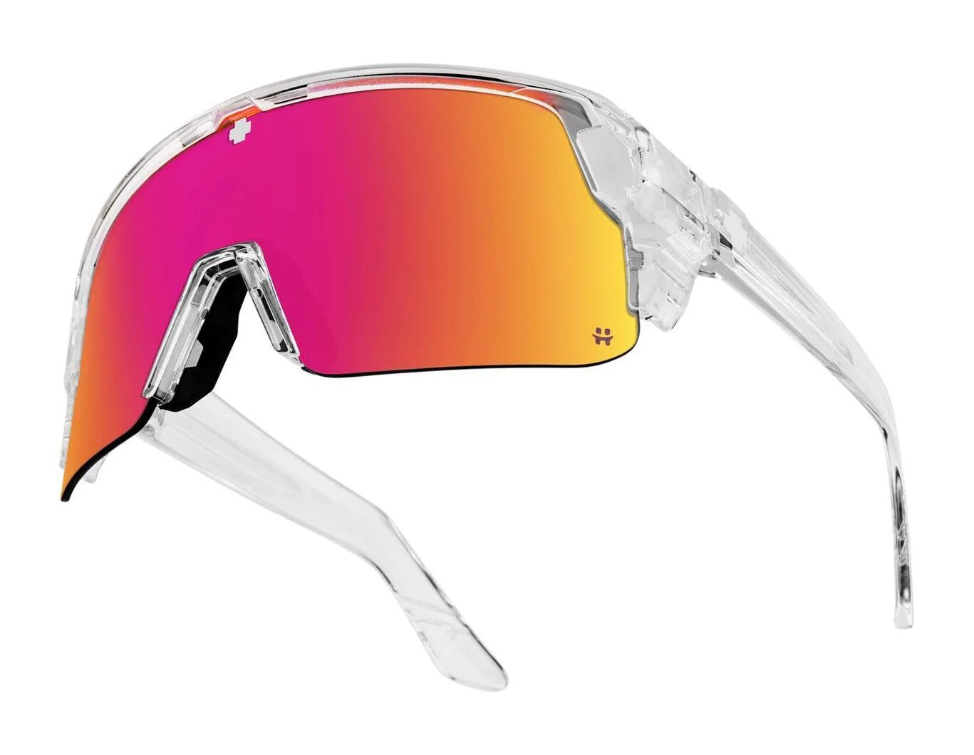 SPY MONOLITH 50/50 Sunglasses Crystal / Happy Pink Spectra Mirror