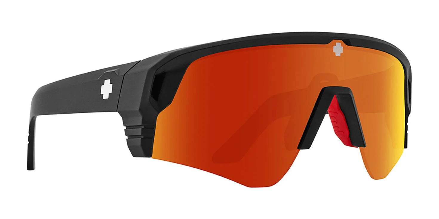 SPY MONOLITH Speed Sunglasses Black / Happy Boost Polar Orange Mirror