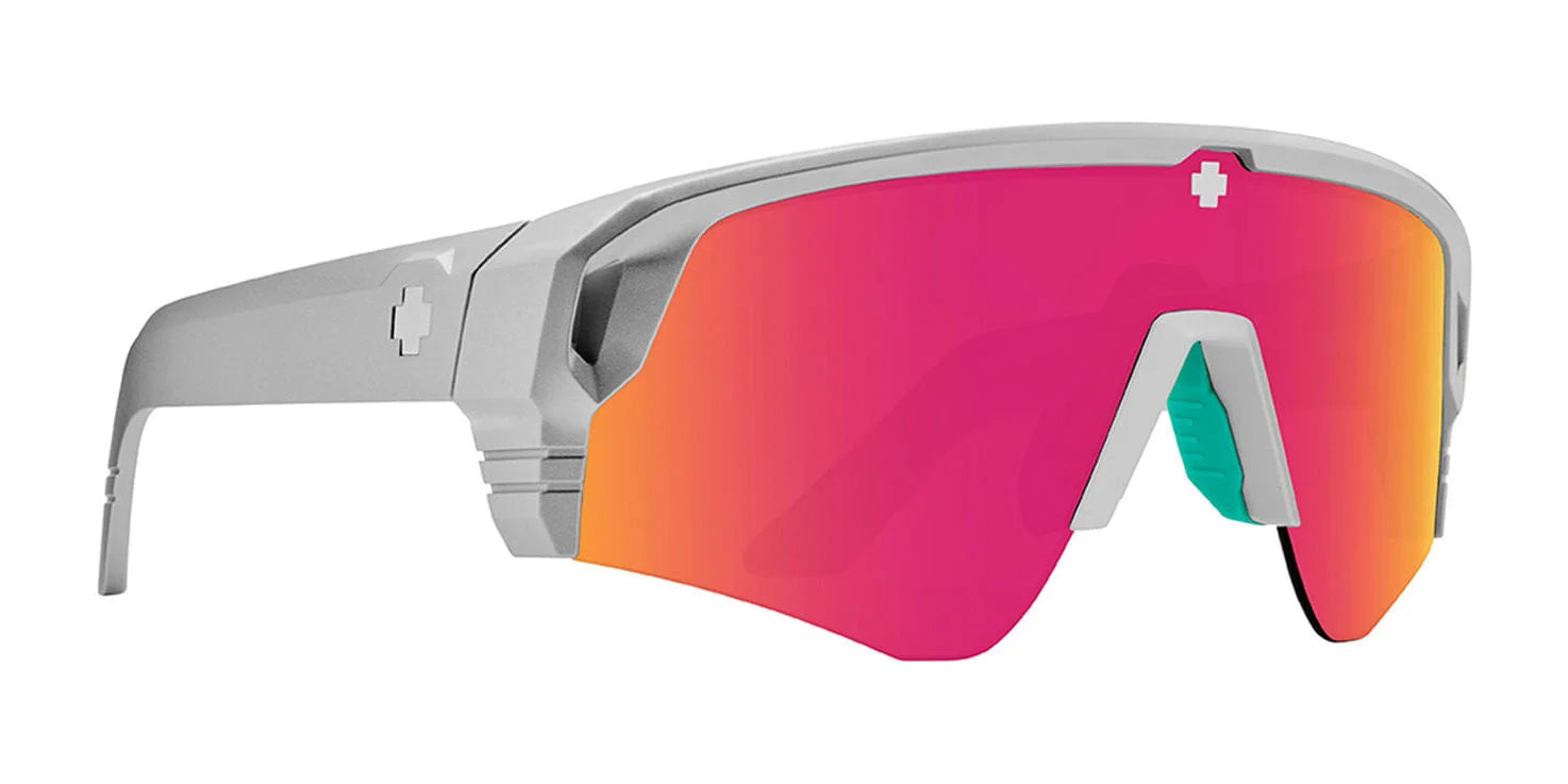 SPY MONOLITH Speed Sunglasses Silver / Happy Pink Mirror