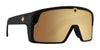 SPY MONOLITH Sunglasses | Size 138 / Club Midnite Soft Matte Black / Happy Bronze with Gold Spectra Mirror