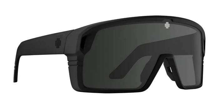 SPY MONOLITH Sunglasses | Size 138 / Black Matte / Happy Gray Green with Black Spectra Mirror