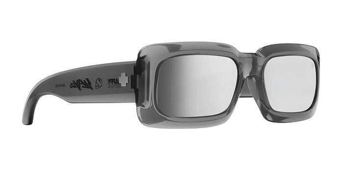 SPY NINETY Six Sunglasses | Size 58 / Clear Smoke / Happy Gray Green with Silver Spectra