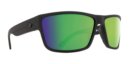 SPY ROCKY Sunglasses Soft Matte Black / Happy Bronze Polar with Green Spectra Mirror