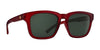 SPY SAXONY Sunglasses | Size 53 / Matte Translucent Sienna Red / Happy Gray Green