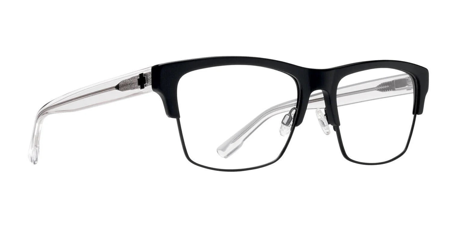 SPY WESTON 50/50 Eyeglasses Matte Black Gloss Crystal