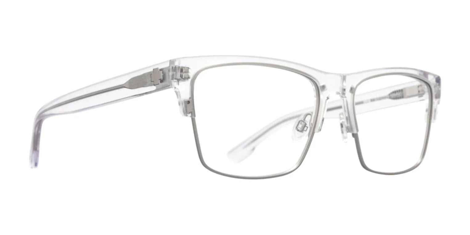 SPY WESTON 50/50 Eyeglasses Crystal Silver Matte