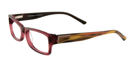 Takumi T9923 Eyeglasses with Clip-on Sunglasses Clear Red