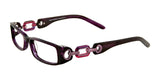 Takumi T9924 Eyeglasses with Clip-on Sunglasses Violet & Marbled Pink