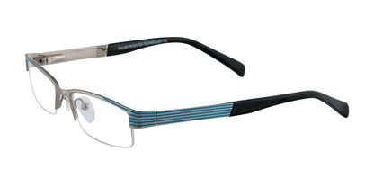 Takumi T9925 Eyeglasses Shiny Silver & Light Blue