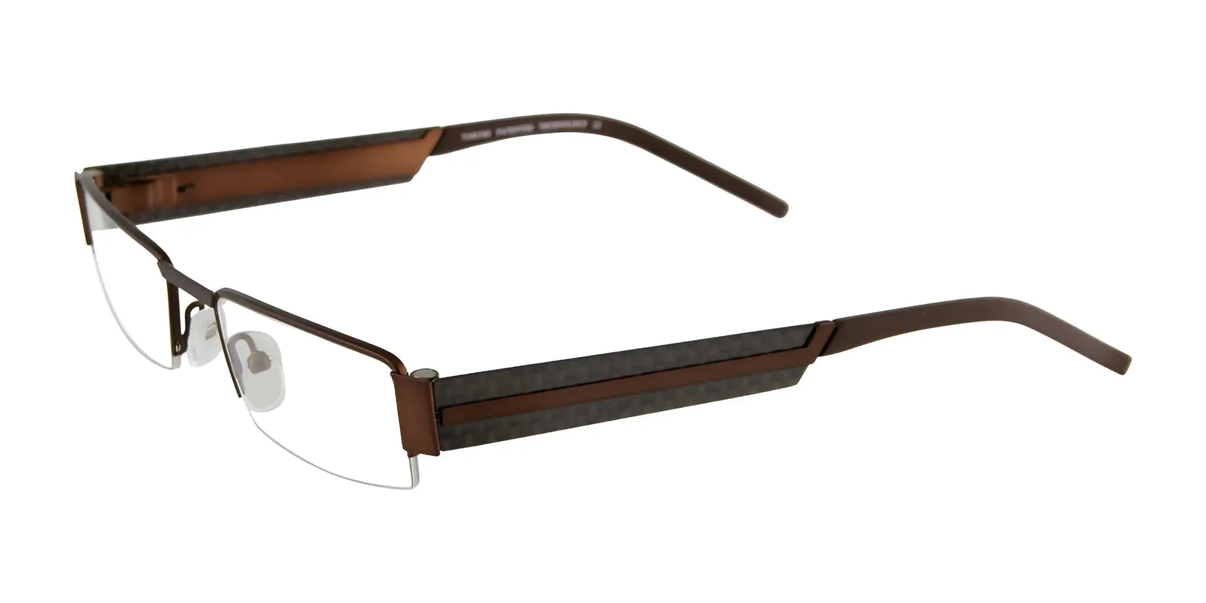 Takumi T9934 Eyeglasses with Clip-on Sunglasses Satin Chocolate