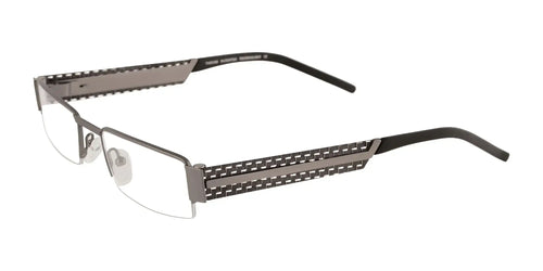 Takumi T9934 Eyeglasses with Clip-on Sunglasses / Size 51 / Matt Silver
