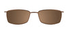 Takumi T9943 Eyeglasses with Clip-on Sunglasses | Size 51 / Satin Brown