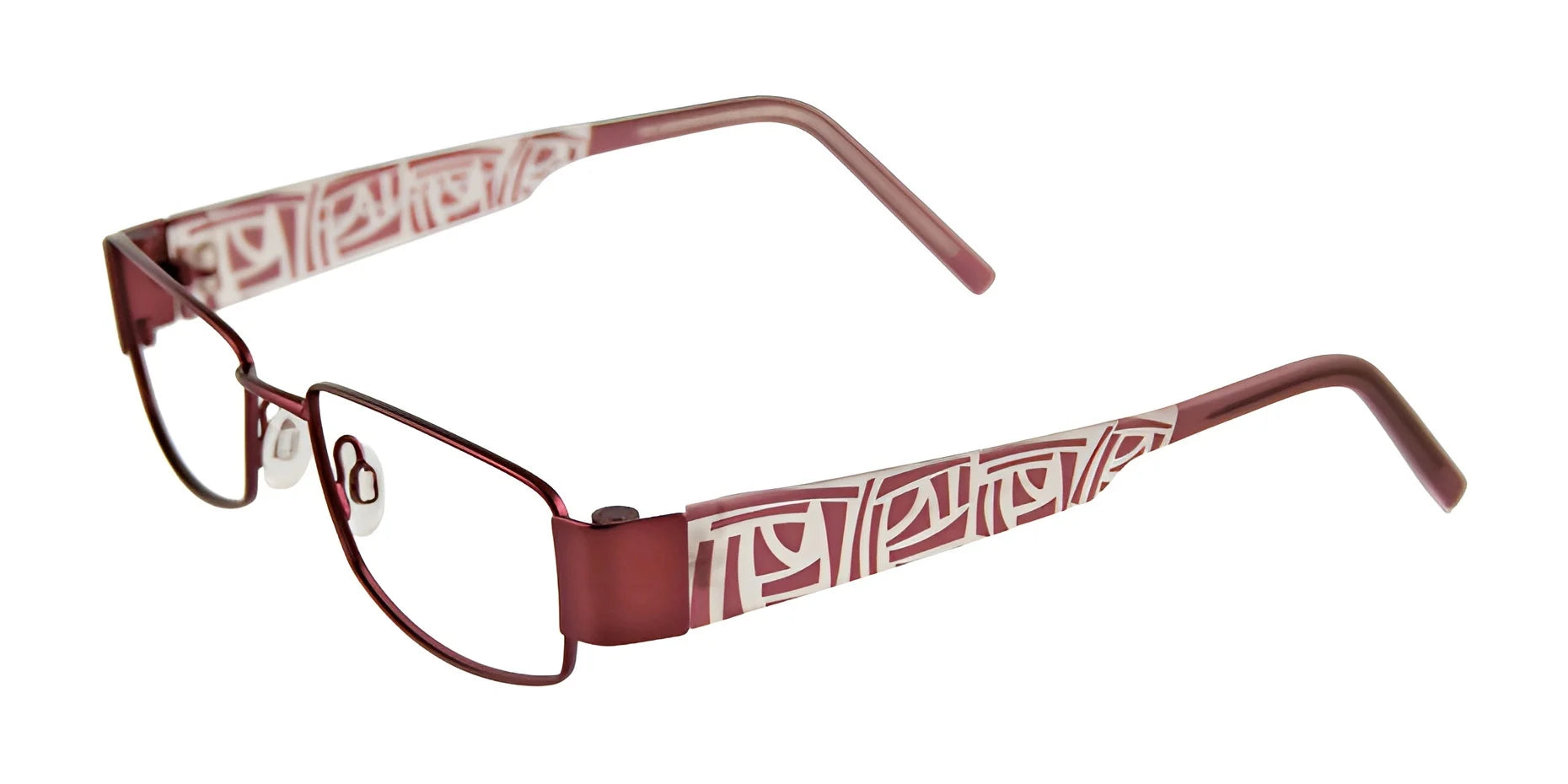 Takumi T9943 Eyeglasses with Clip-on Sunglasses Satin Dark Red