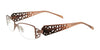 Takumi T9948 Eyeglasses with Clip-on Sunglasses | Size 52 / Satin Light Brown