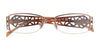 Takumi T9948 Eyeglasses with Clip-on Sunglasses | Size 52 / Satin Light Brown