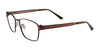 Takumi T9955 Eyeglasses with Clip-on Sunglasses | Size 54 / Satin Brown & Red