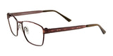 Takumi T9955 Eyeglasses with Clip-on Sunglasses Satin Brown & Red