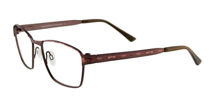 Takumi T9955 Eyeglasses with Clip-on Sunglasses | Size 54 / Satin Brown & Red