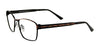 Takumi T9955 Eyeglasses with Clip-on Sunglasses | Size 54 / Satin Black & Brown