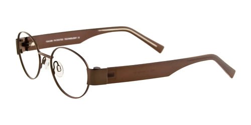 Takumi T9972 Eyeglasses with Clip-on Sunglasses / Size 47 / Satin Brown