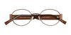 Takumi T9972 Eyeglasses with Clip-on Sunglasses | Size 47 / Satin Brown
