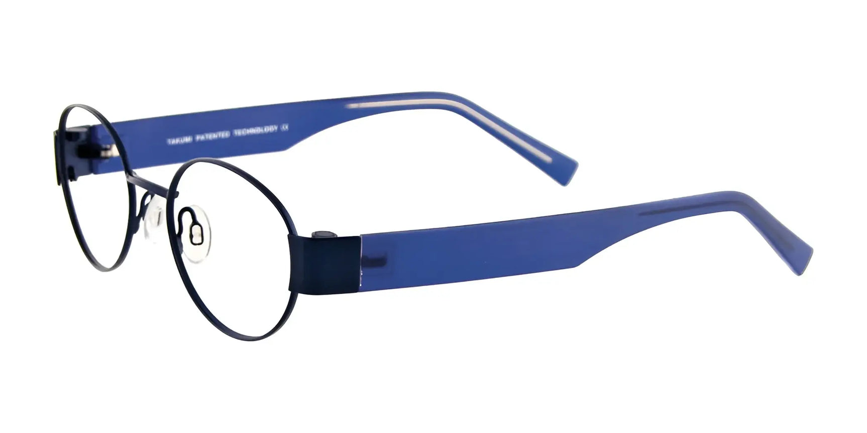 Takumi T9972 Eyeglasses with Clip-on Sunglasses Satin Royal Blue