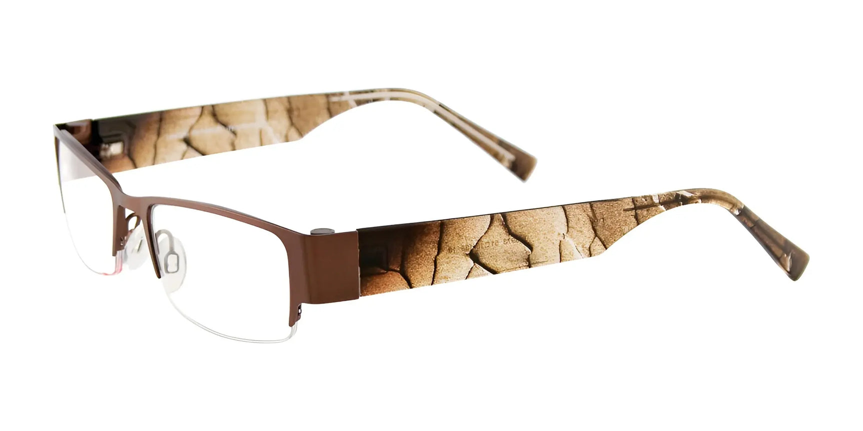 Takumi T9973 Eyeglasses with Clip-on Sunglasses Satin Brown