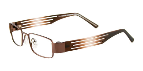 Takumi T9978 Eyeglasses with Clip-on Sunglasses Satin Brown