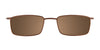 Takumi T9978 Eyeglasses with Clip-on Sunglasses | Size 44 / Satin Brown