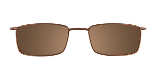 Takumi T9978 Eyeglasses with Clip-on Sunglasses / Size 44 / Satin Brown