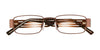 Takumi T9978 Eyeglasses with Clip-on Sunglasses | Size 44 / Satin Brown