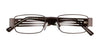 Takumi T9978 Eyeglasses with Clip-on Sunglasses | Size 44 / Satin Brown